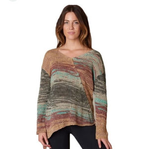 Prana Vignette Multicolor Sweater Women's Henna Size Large